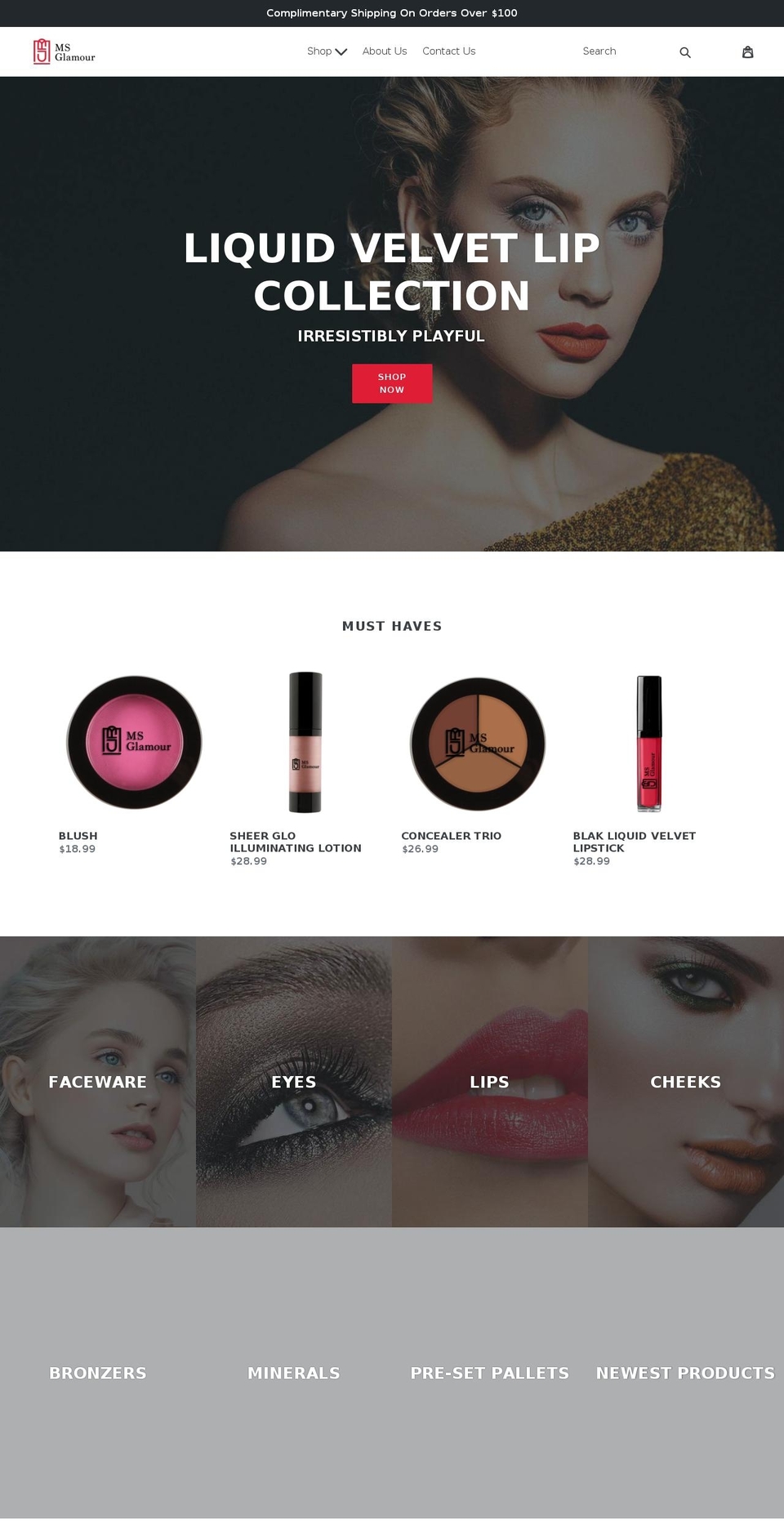 msglamour.com — Shopify storefront screenshot