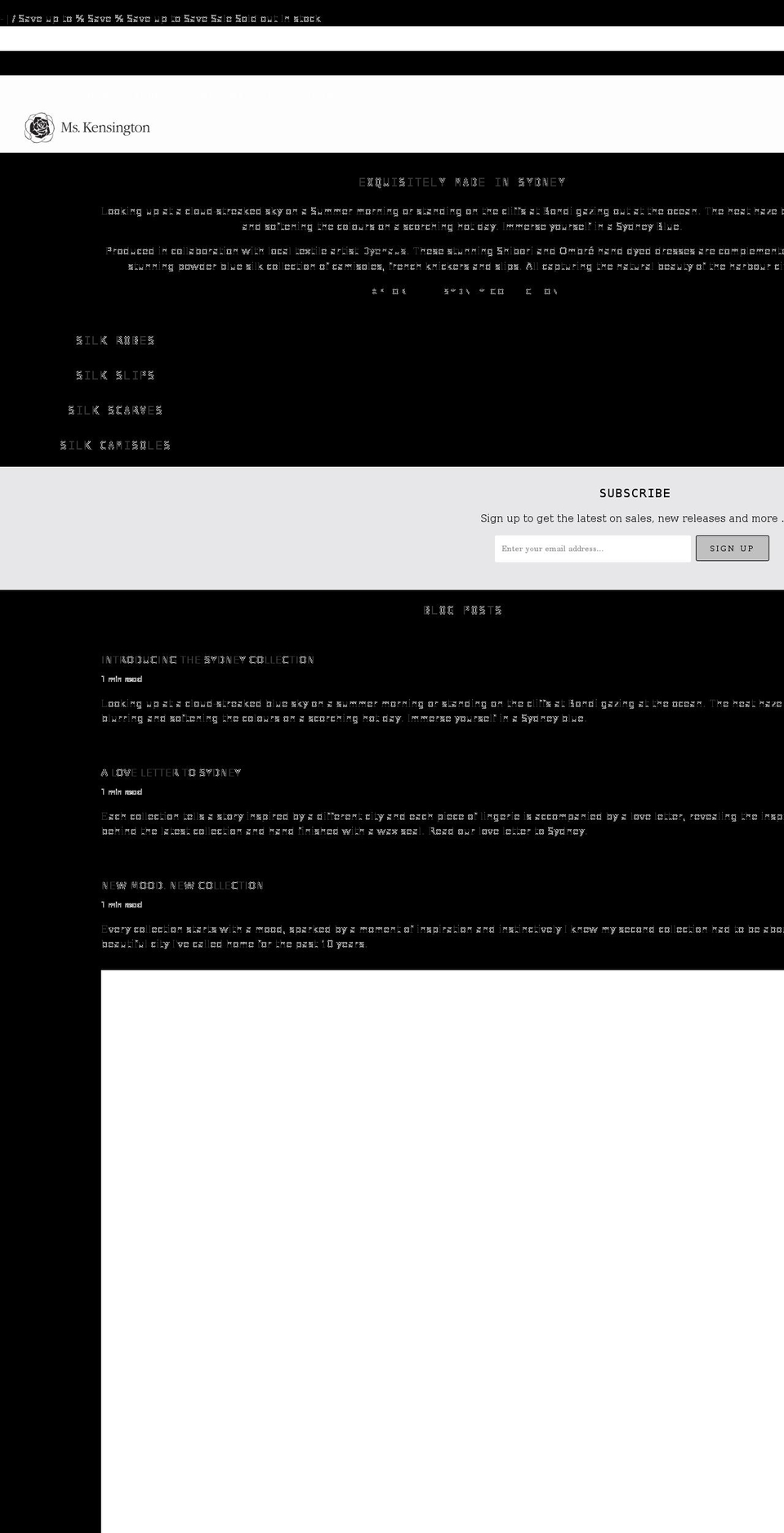 mskensington.com — Shopify storefront screenshot