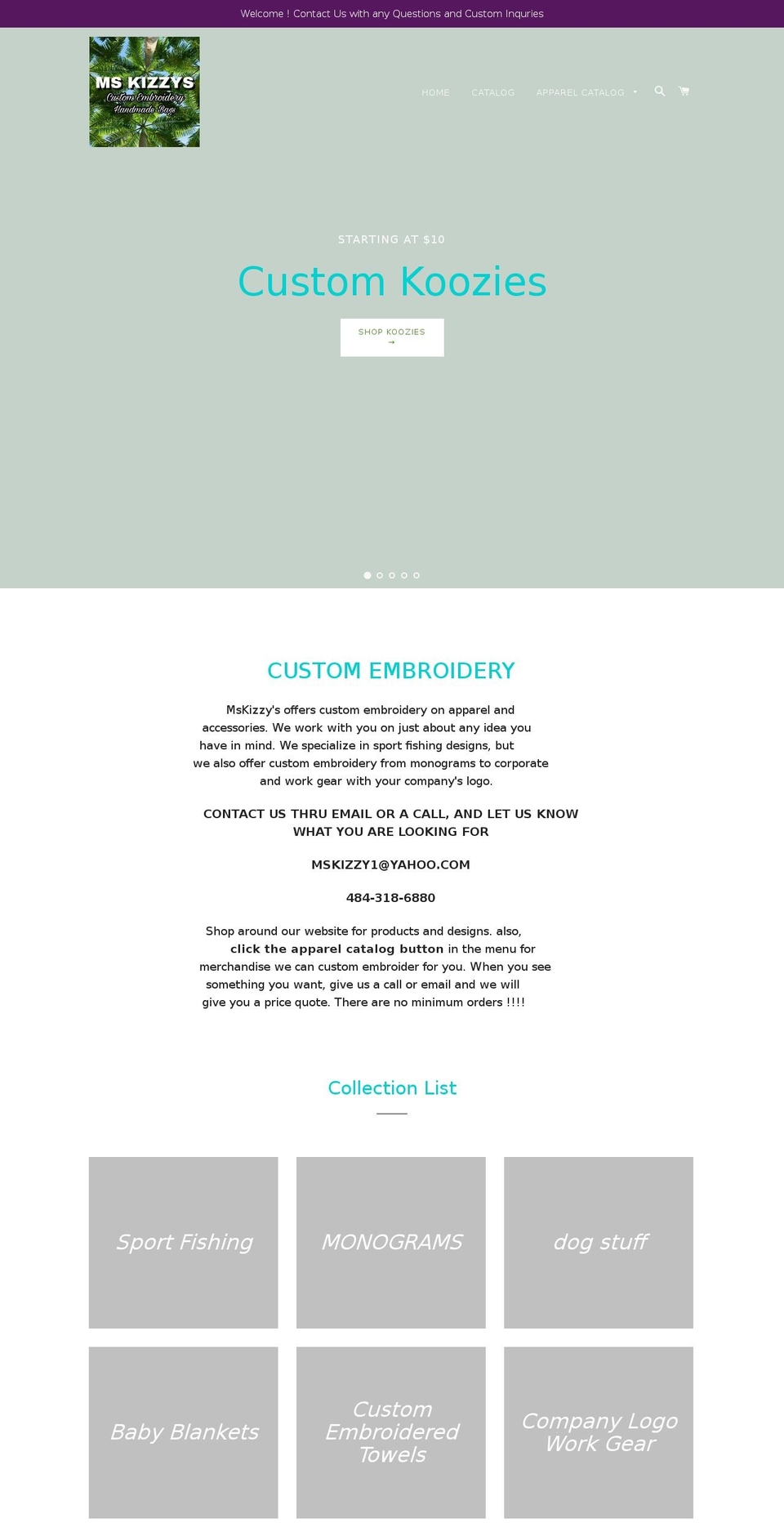 mskizzys.com — Shopify storefront screenshot