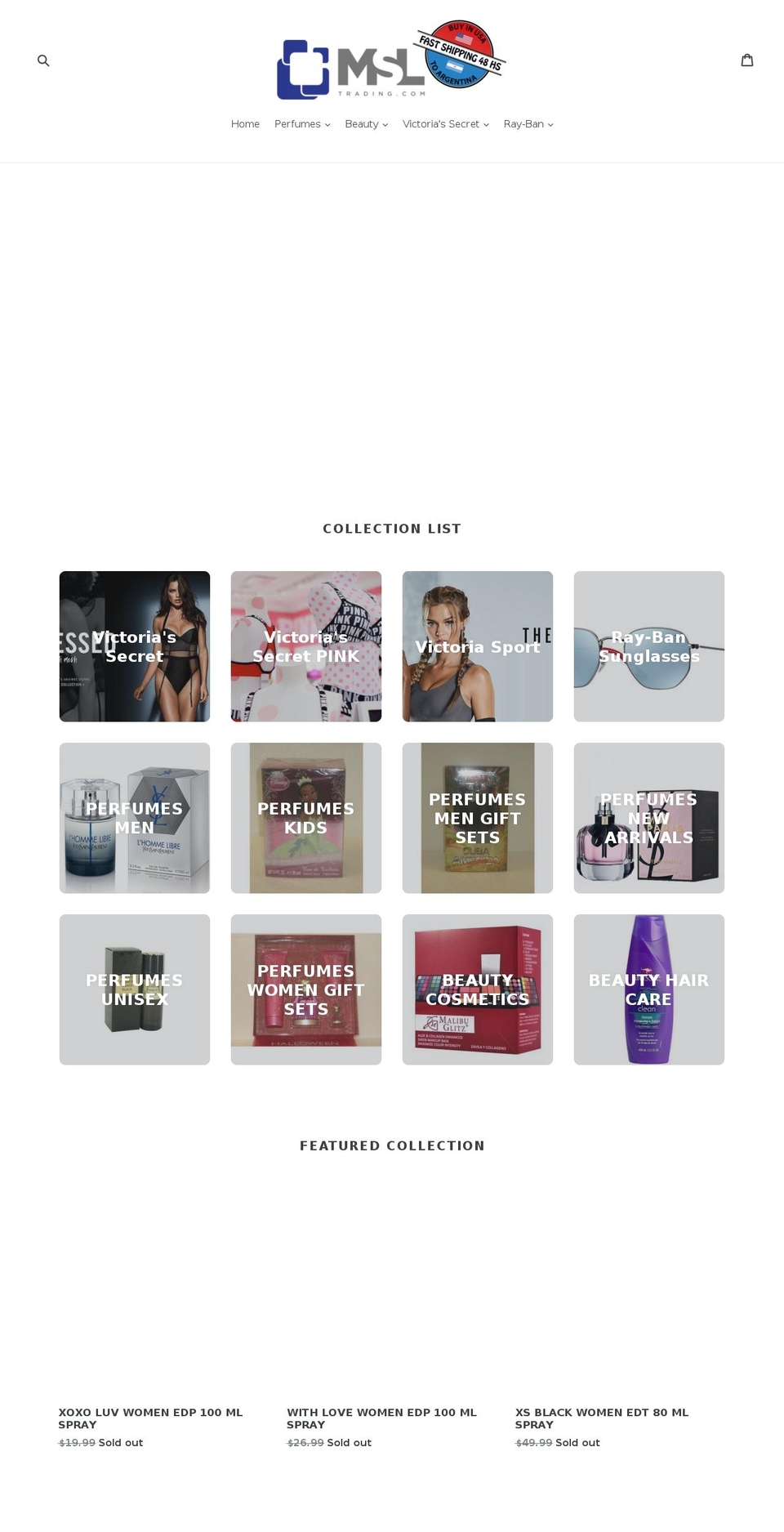 msltrading.com — Shopify storefront screenshot