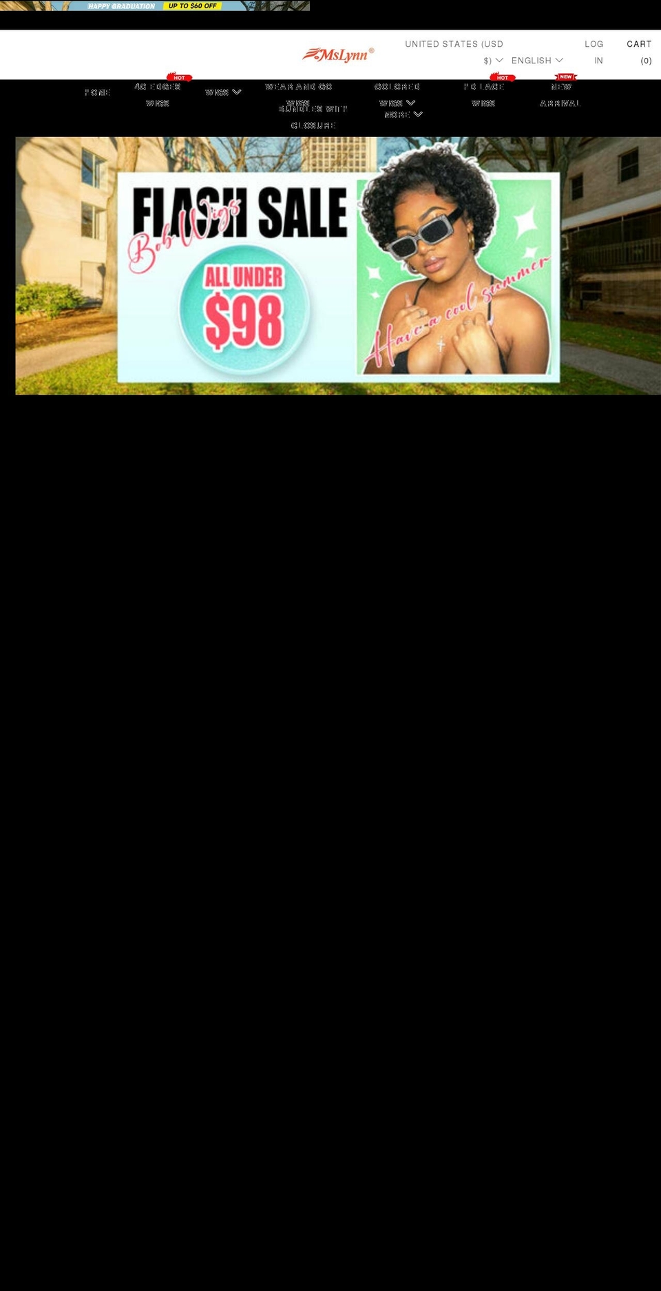 mslynnhair.com shopify website screenshot