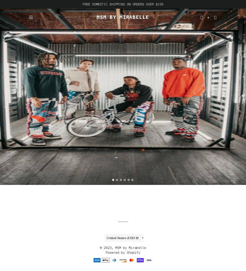 msmbymirabelle.com shopify website screenshot