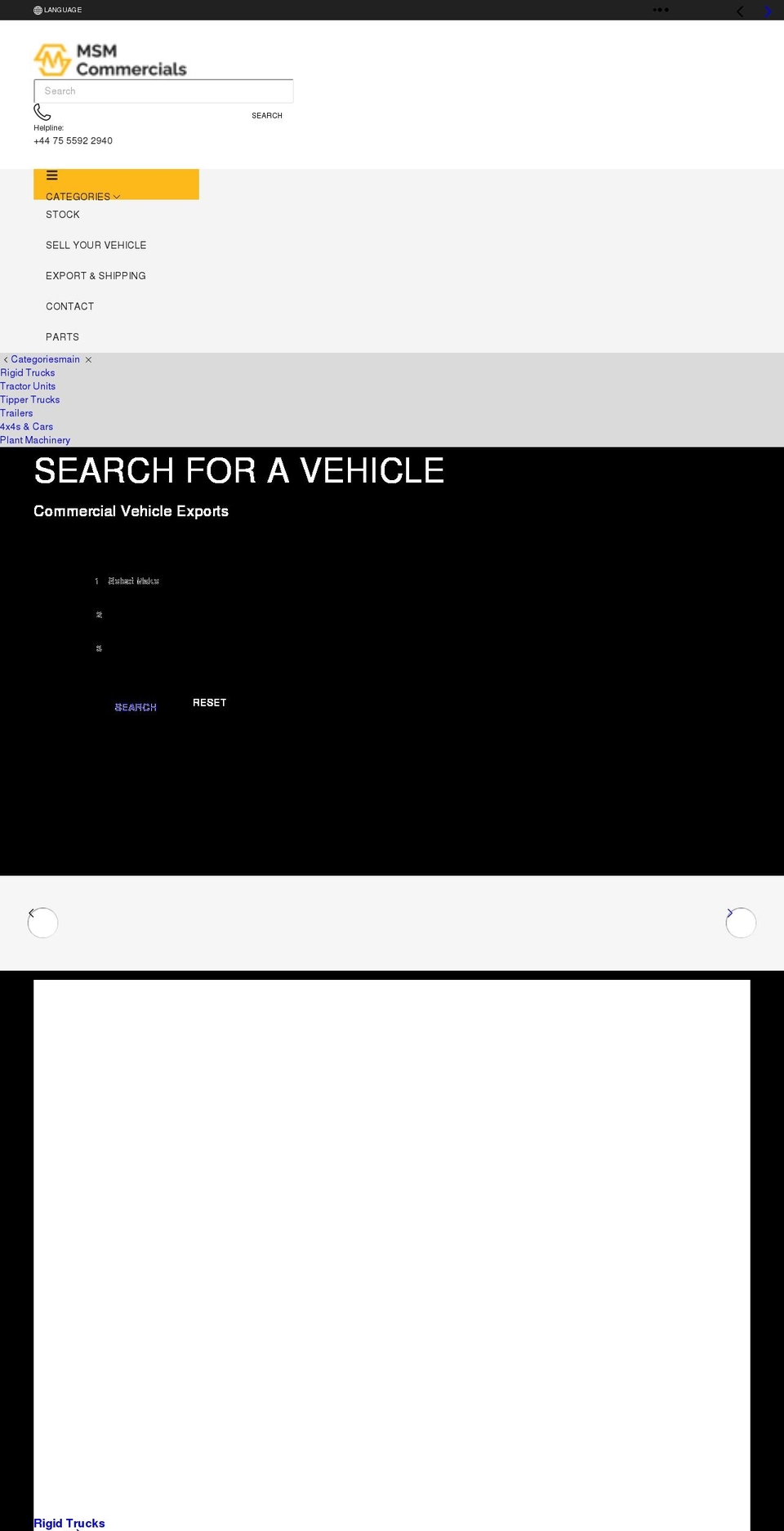 msmcommercials.com — Shopify storefront screenshot