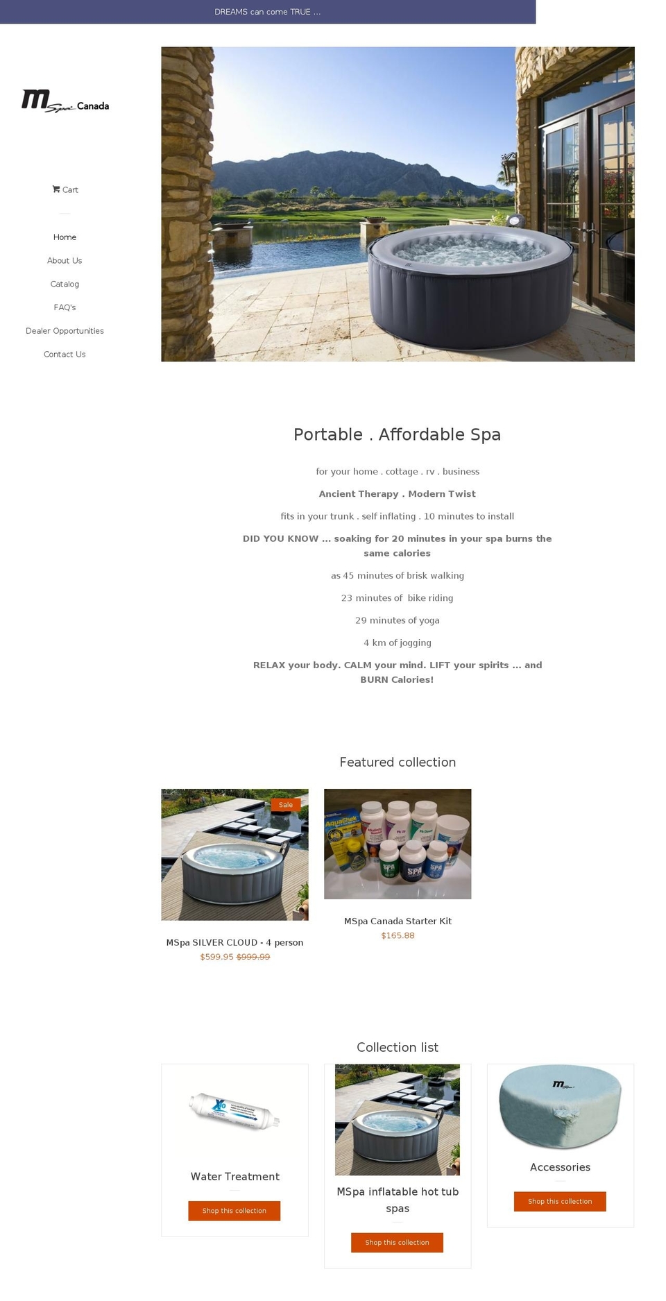 mspacanada.com — Shopify storefront screenshot