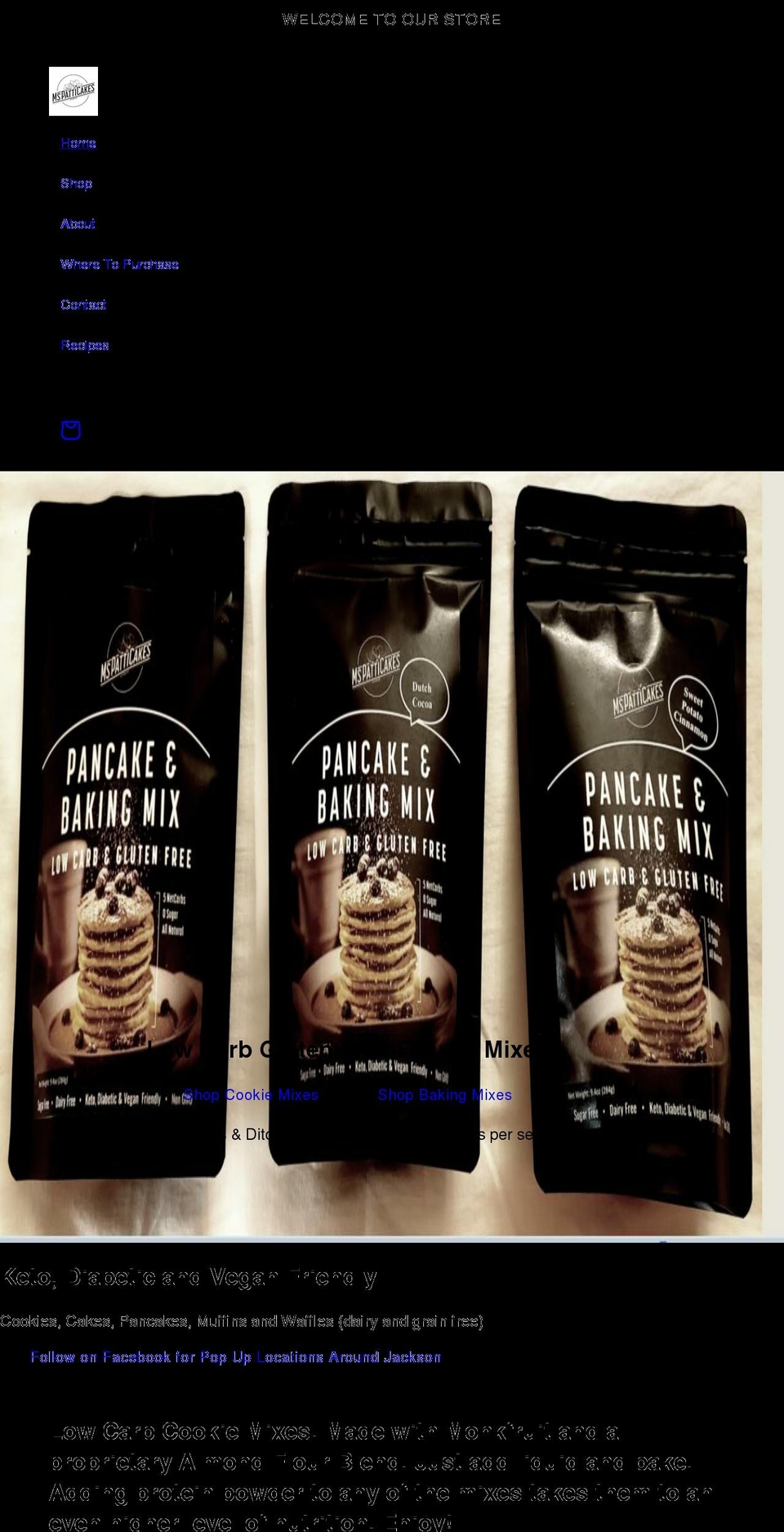 mspatticakes.com shopify website screenshot