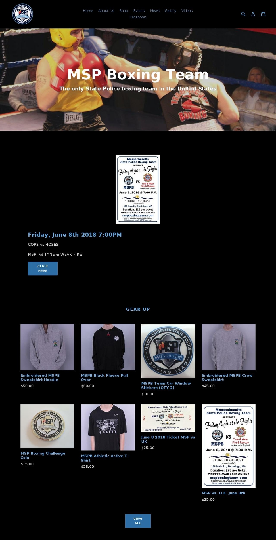 mspboxingteam.com shopify website screenshot