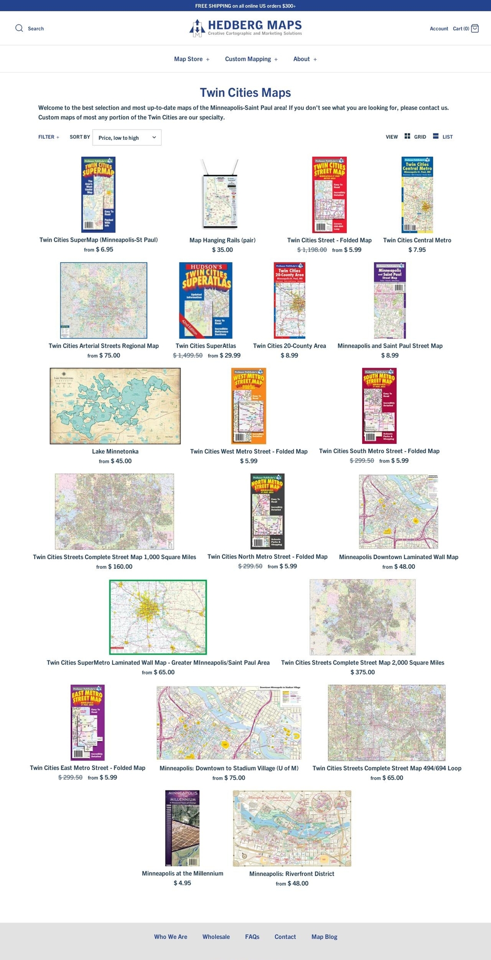 mspmaps.com — Shopify storefront screenshot