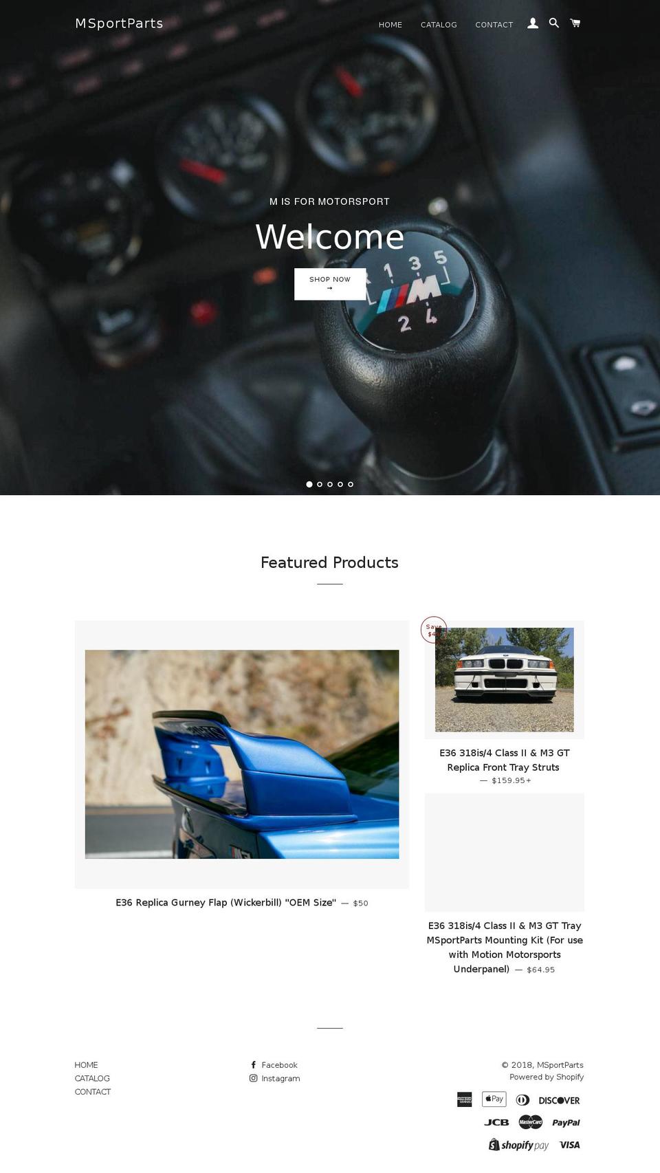 msportparts.com shopify website screenshot