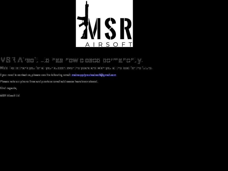 msrairsoft.com shopify website screenshot