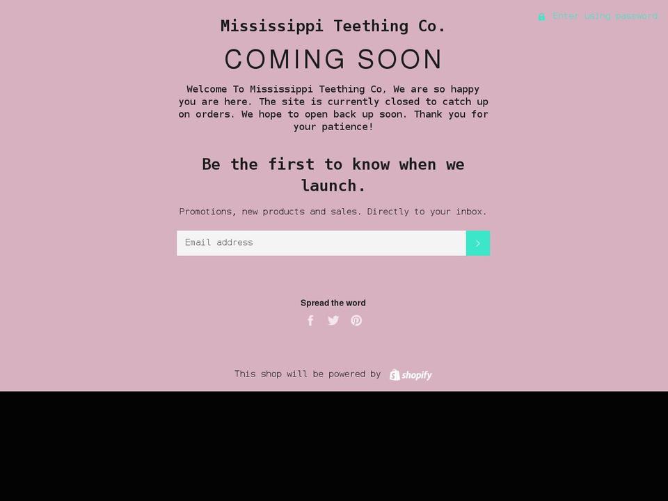 msteethingco.com shopify website screenshot