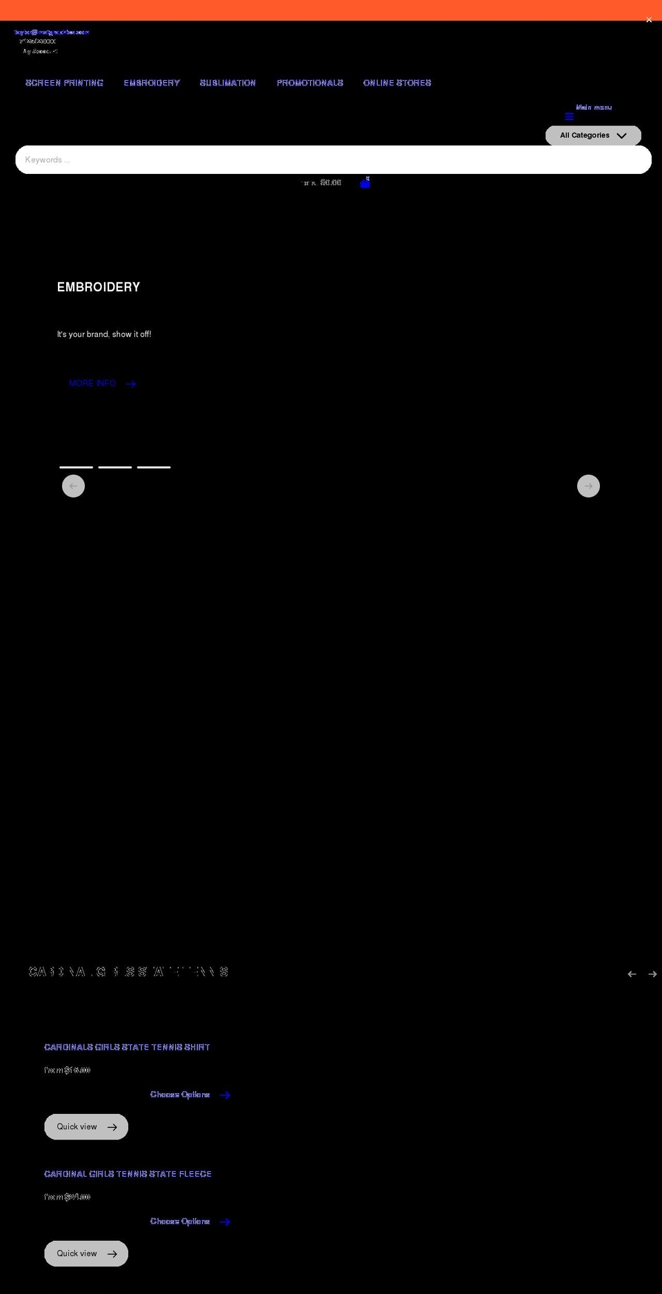 mstgraphics.com shopify website screenshot