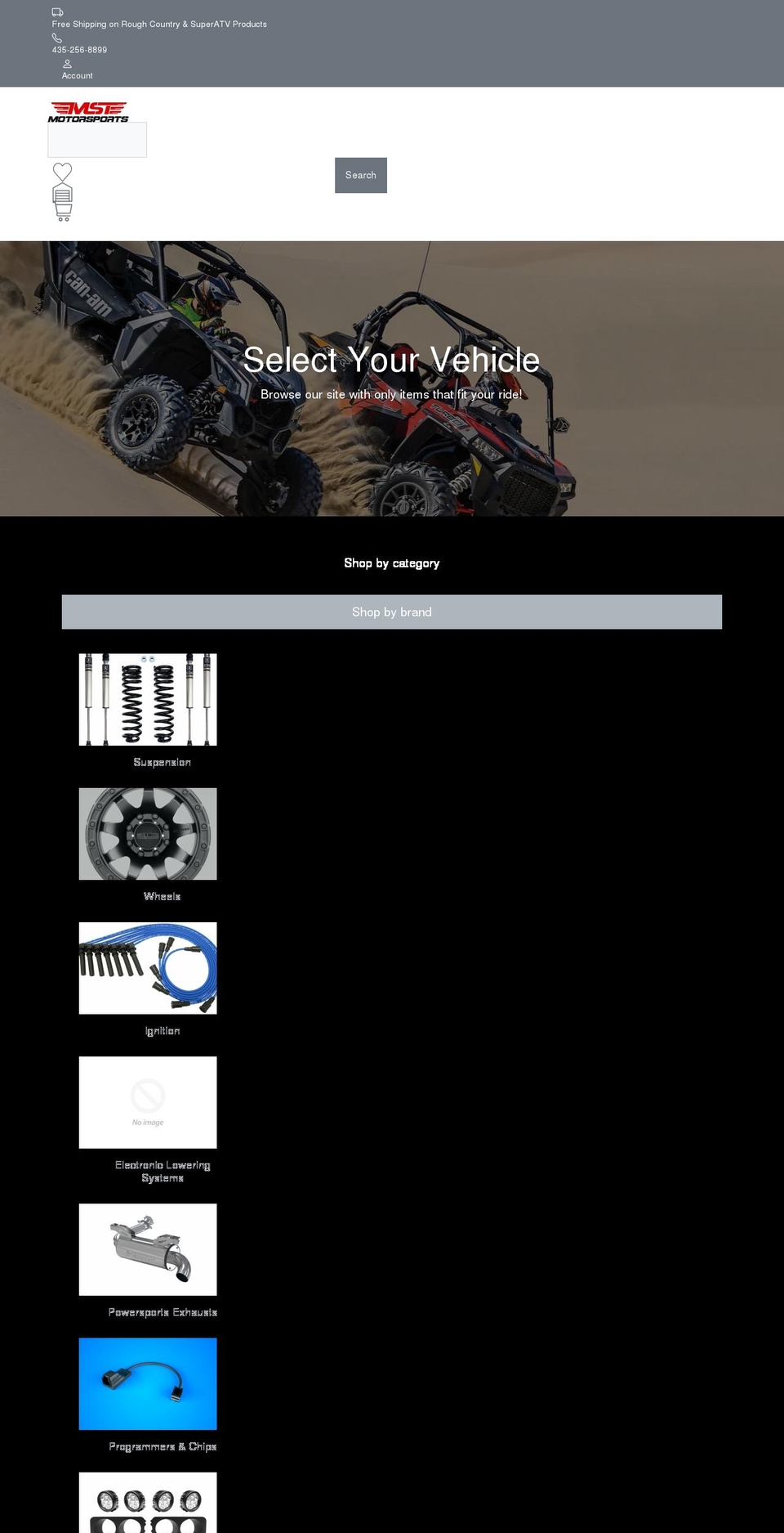 mstmotorsports.com shopify website screenshot