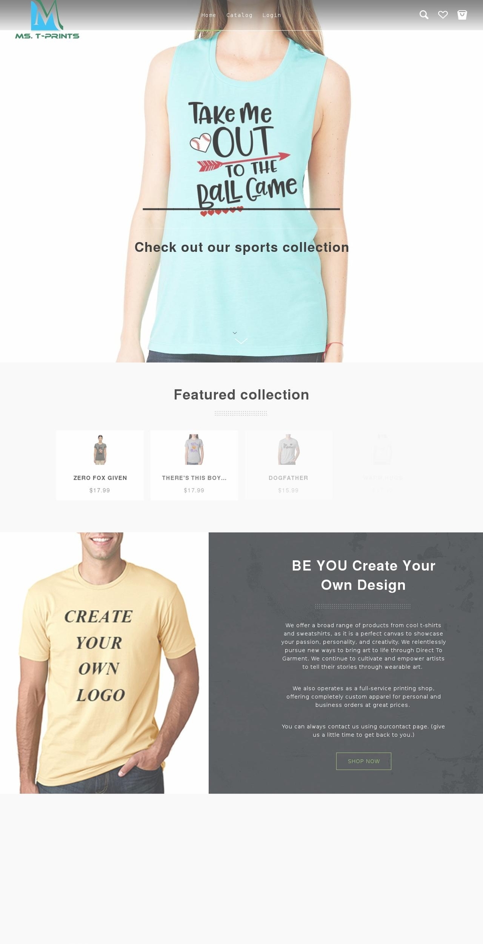 manhatten Shopify theme site example mstprints.com