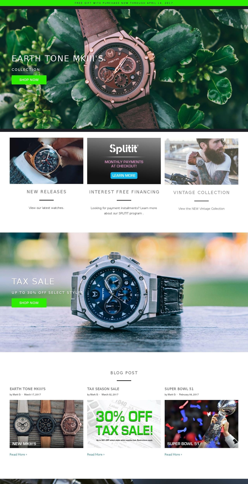 mstrwatches.com shopify website screenshot