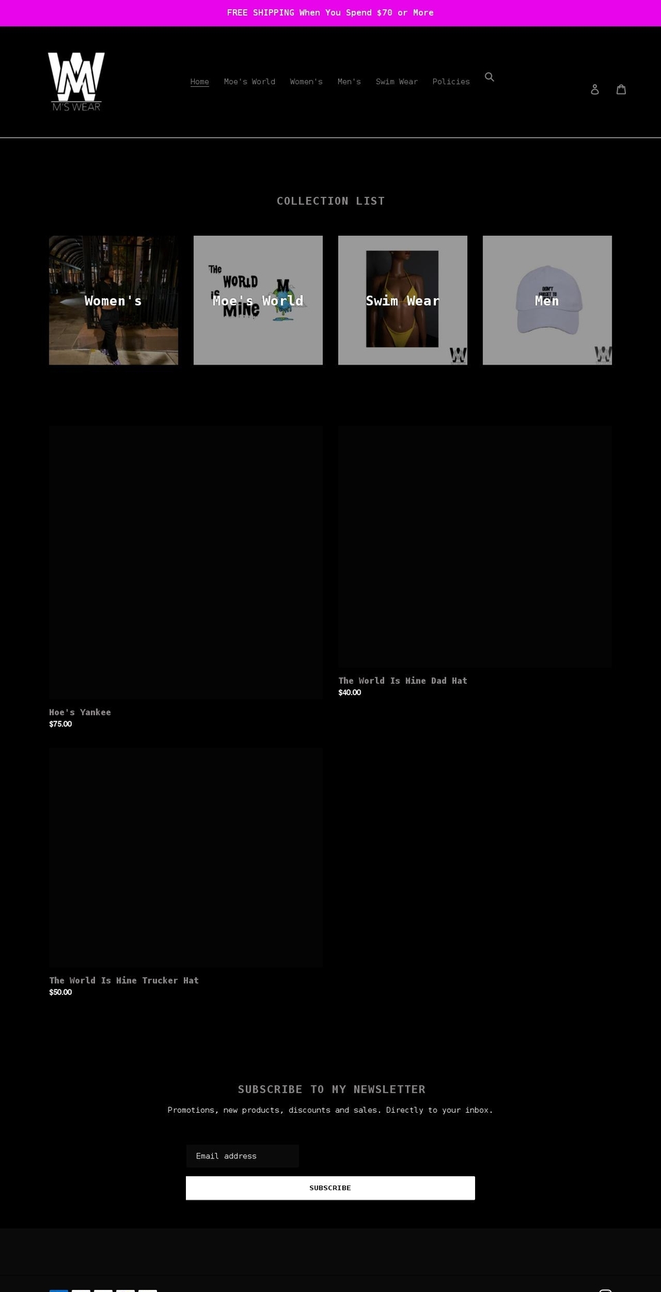 mswearbymoasia.com shopify website screenshot