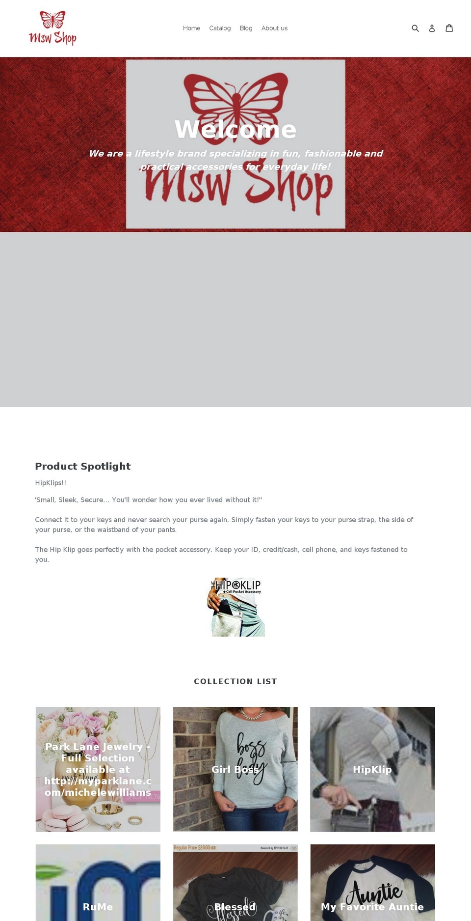 mswshop.us shopify website screenshot