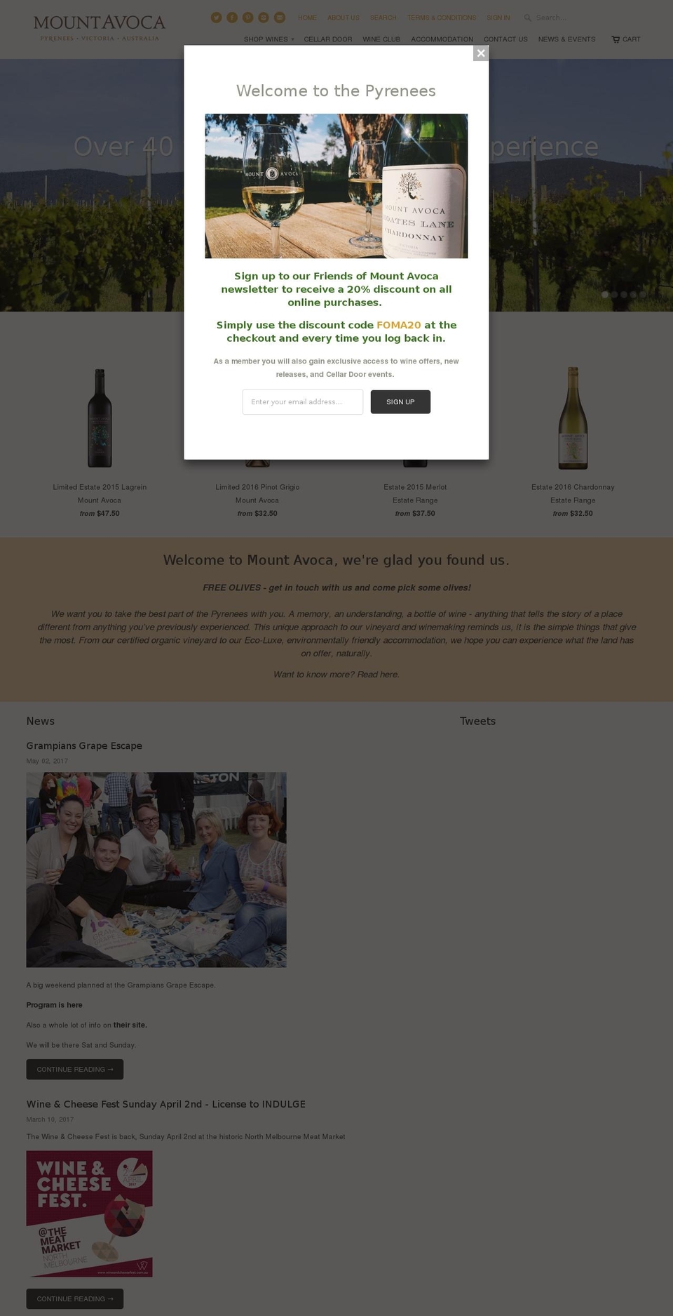 mtavoca.com — Shopify storefront screenshot