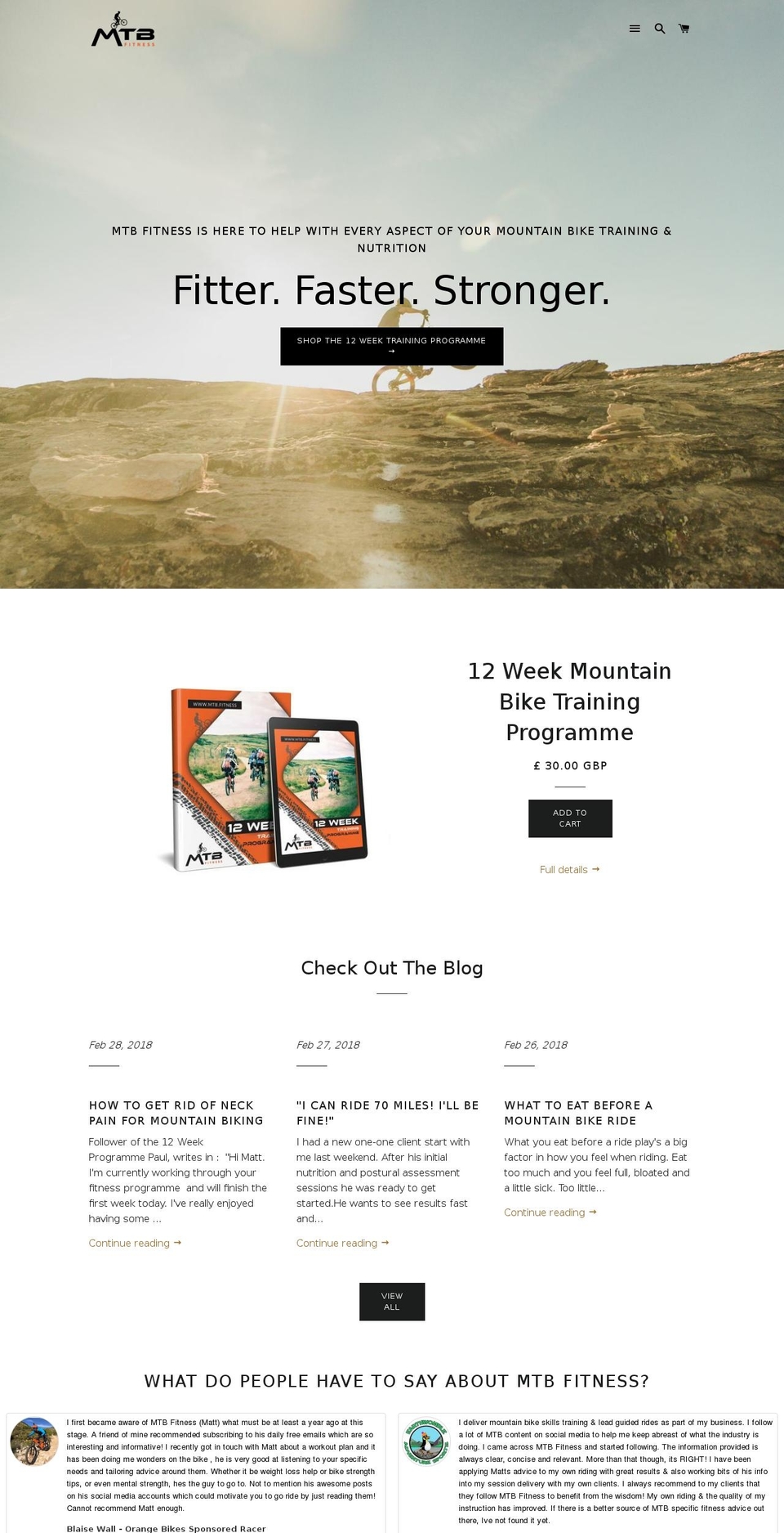 mtb.fitness shopify website screenshot