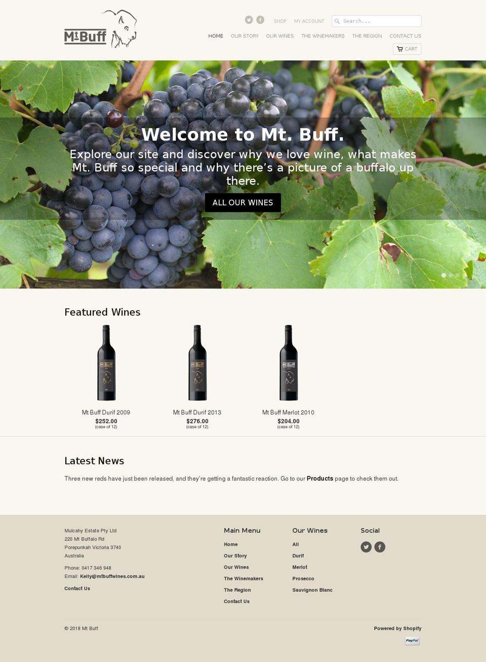 mtbuffwines.com.au shopify website screenshot