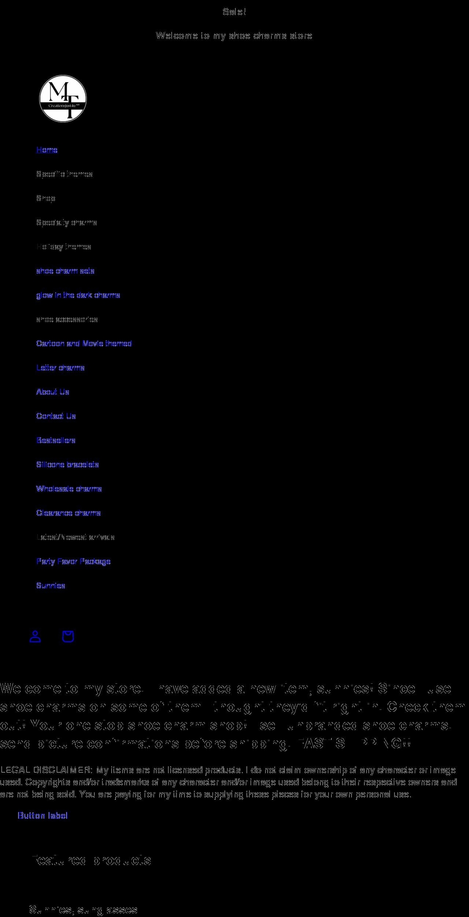 mtcreationsjust4ullc.com shopify website screenshot
