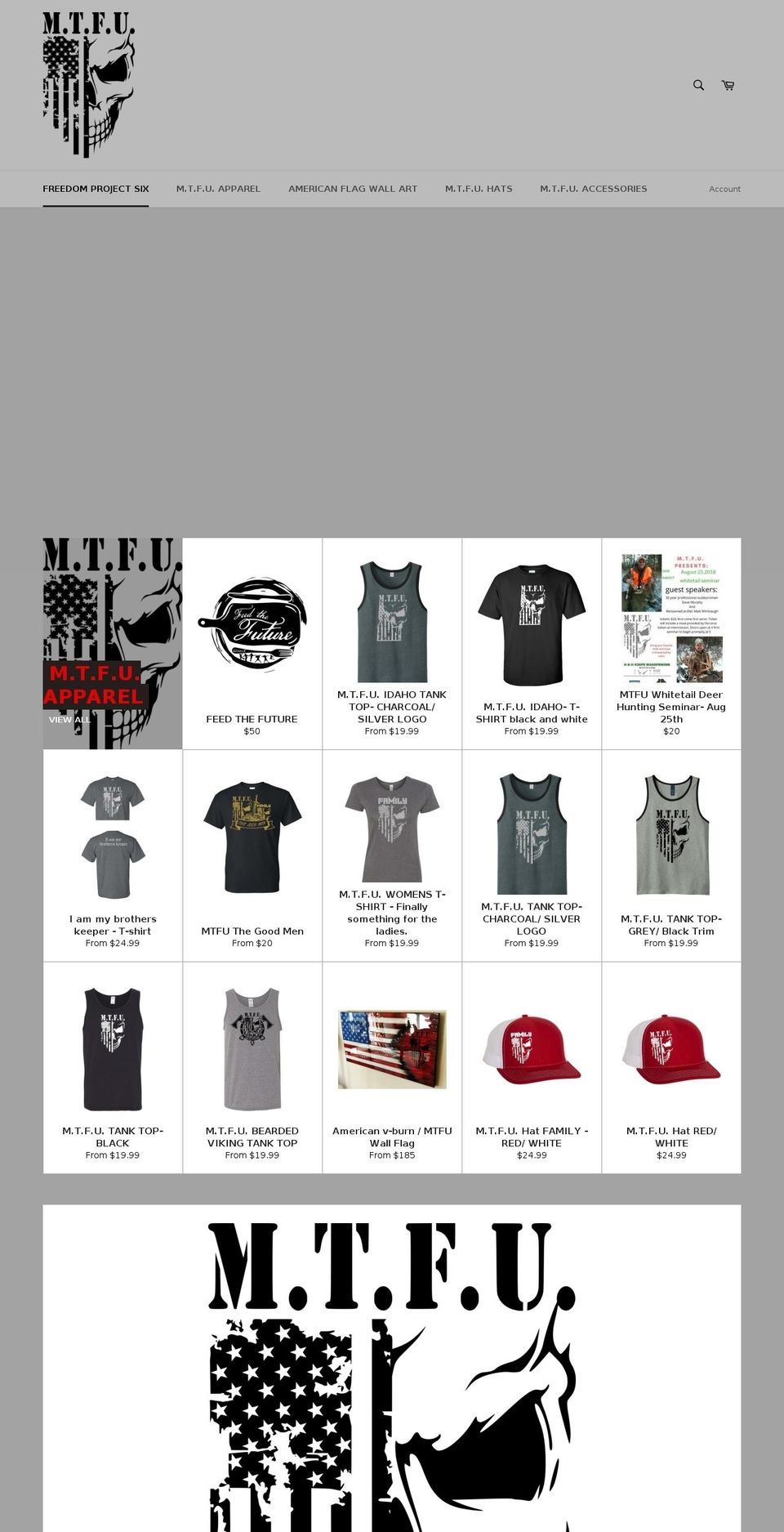 mtfu.men shopify website screenshot