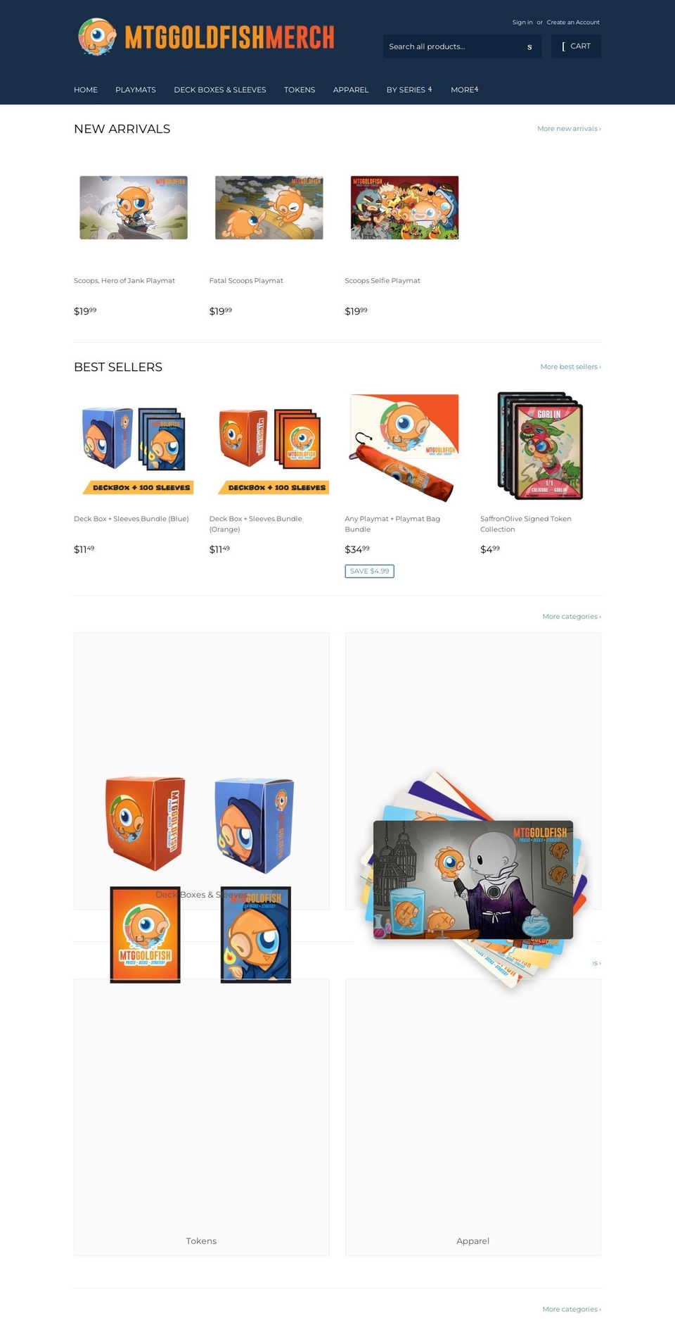 mtggoldfishmerch.com shopify website screenshot