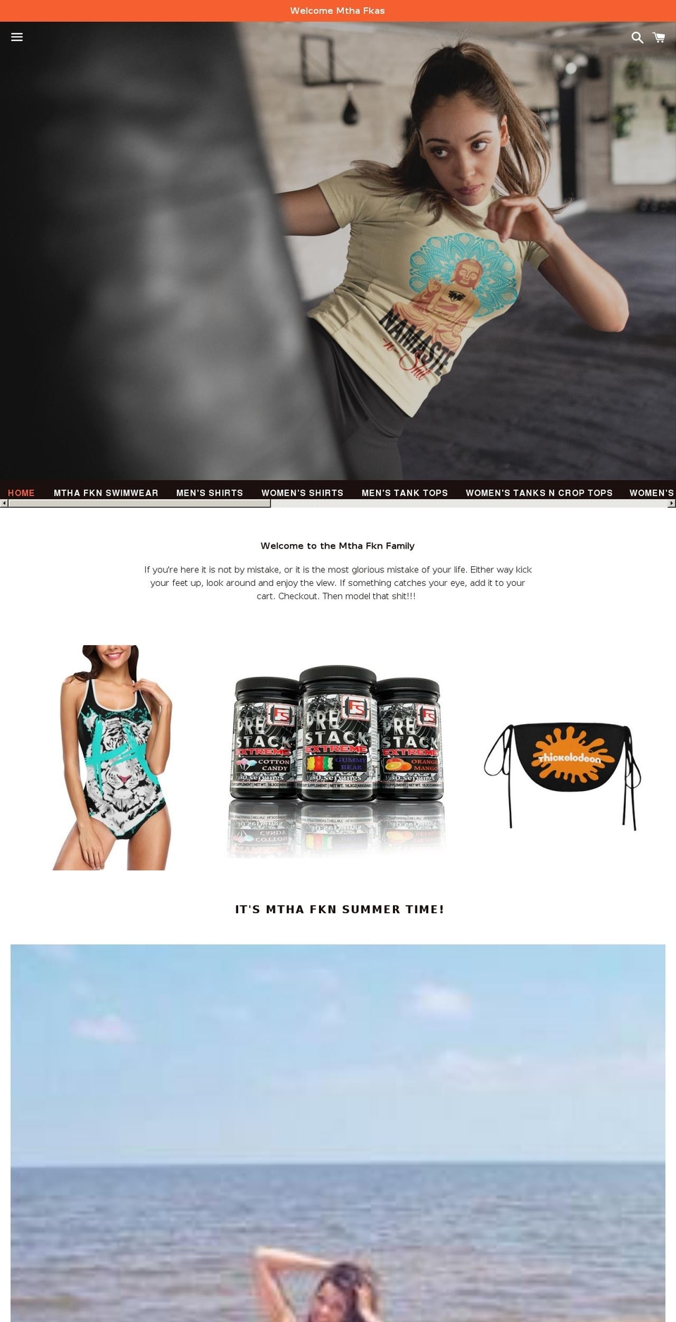 mthafknfit.com — Shopify storefront screenshot