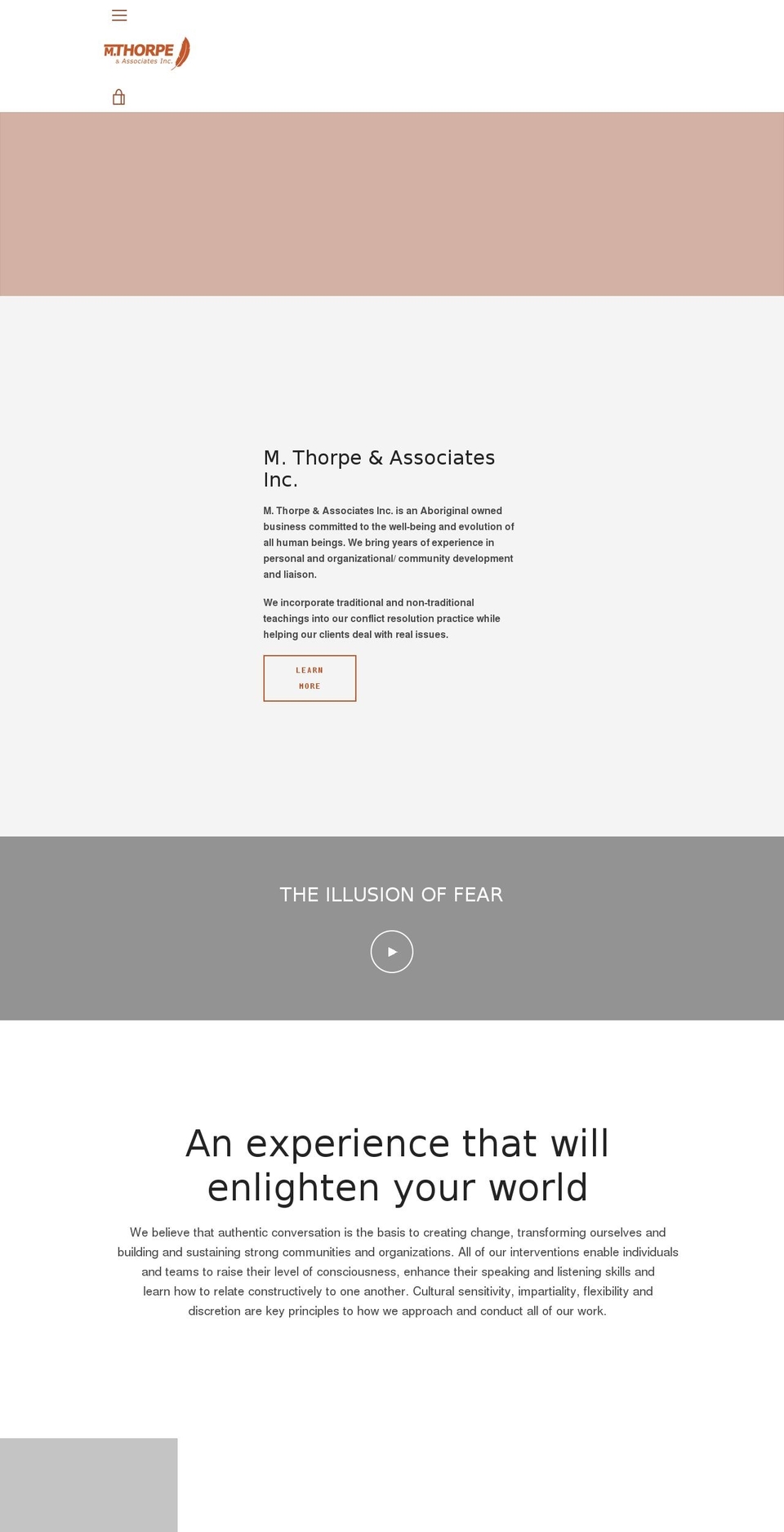 mthorpe.com shopify website screenshot