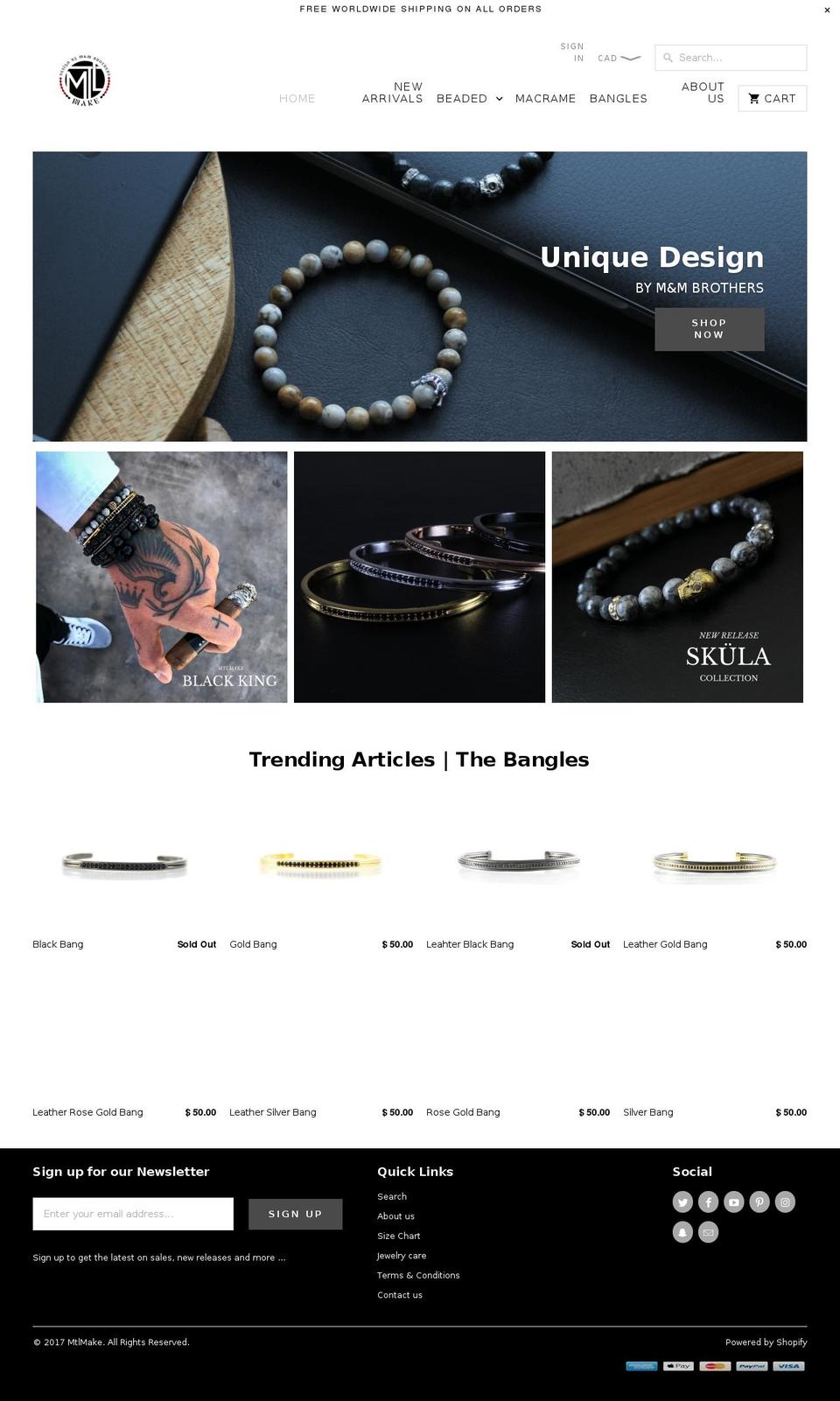 mtlmake.com shopify website screenshot