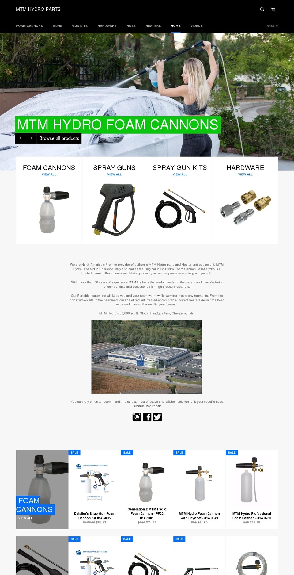 mtmhydroparts.com shopify website screenshot
