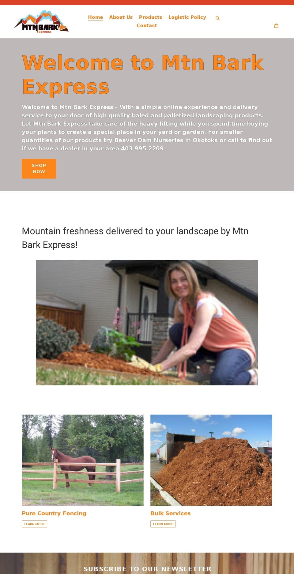 mtnbark.com shopify website screenshot