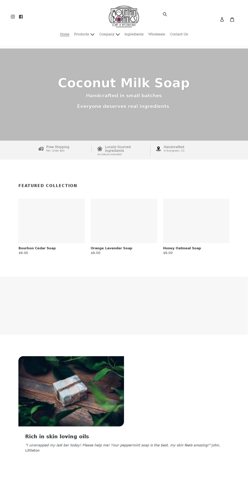 mtnbotanics.com shopify website screenshot
