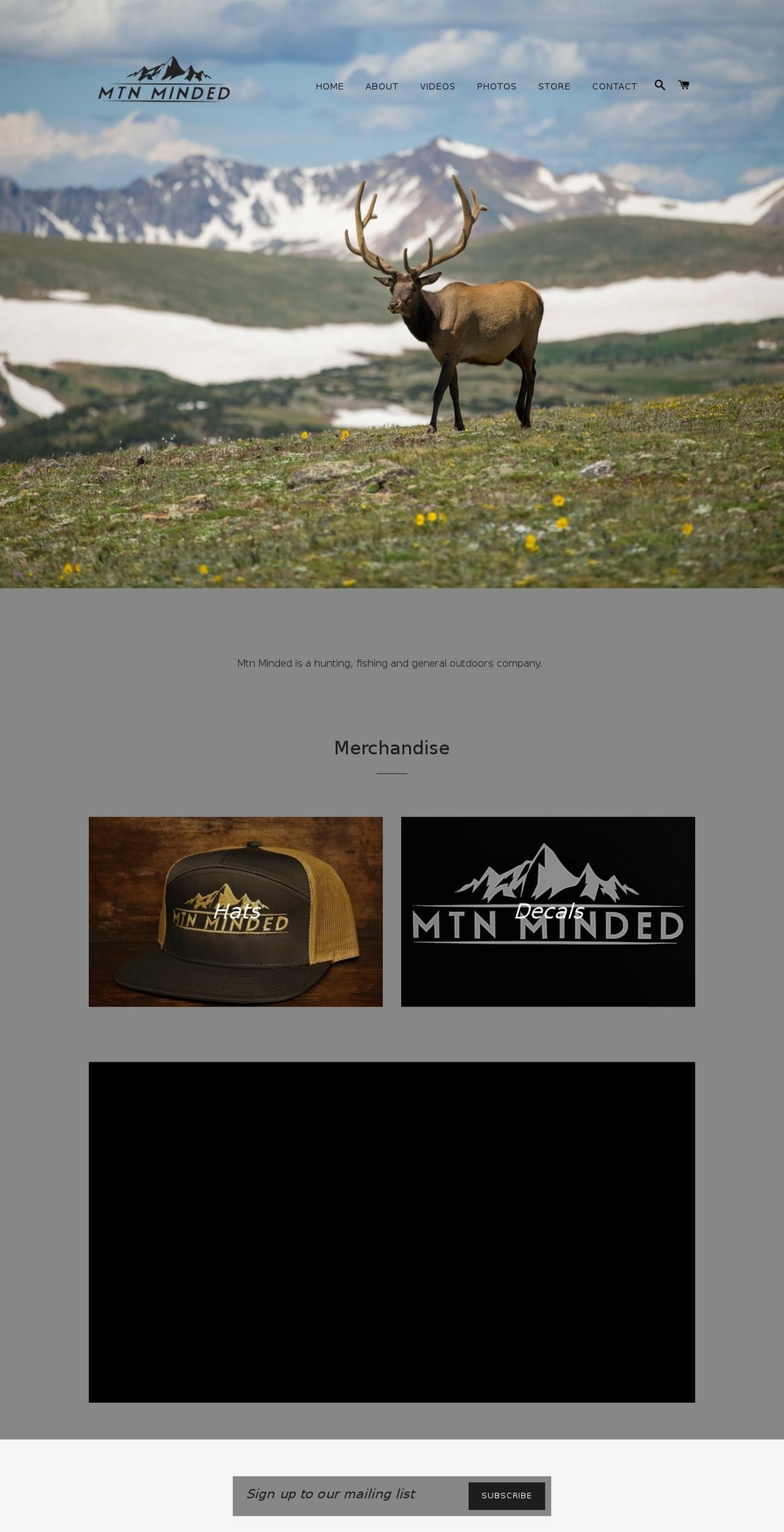 mtnminded.com shopify website screenshot