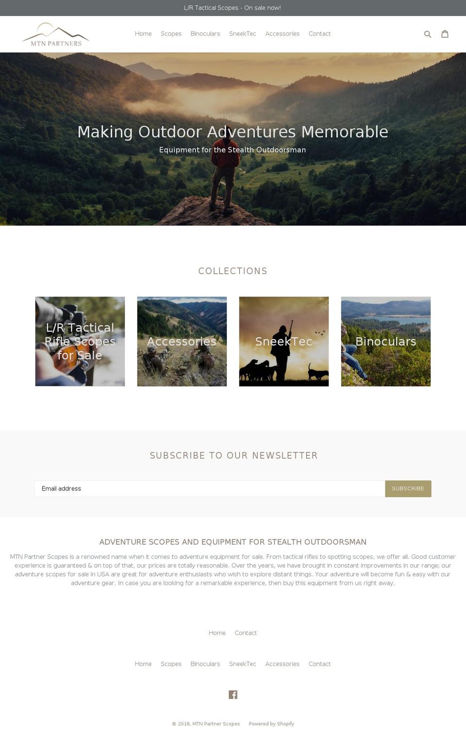 mtnpartnerscopes.com — Shopify storefront screenshot