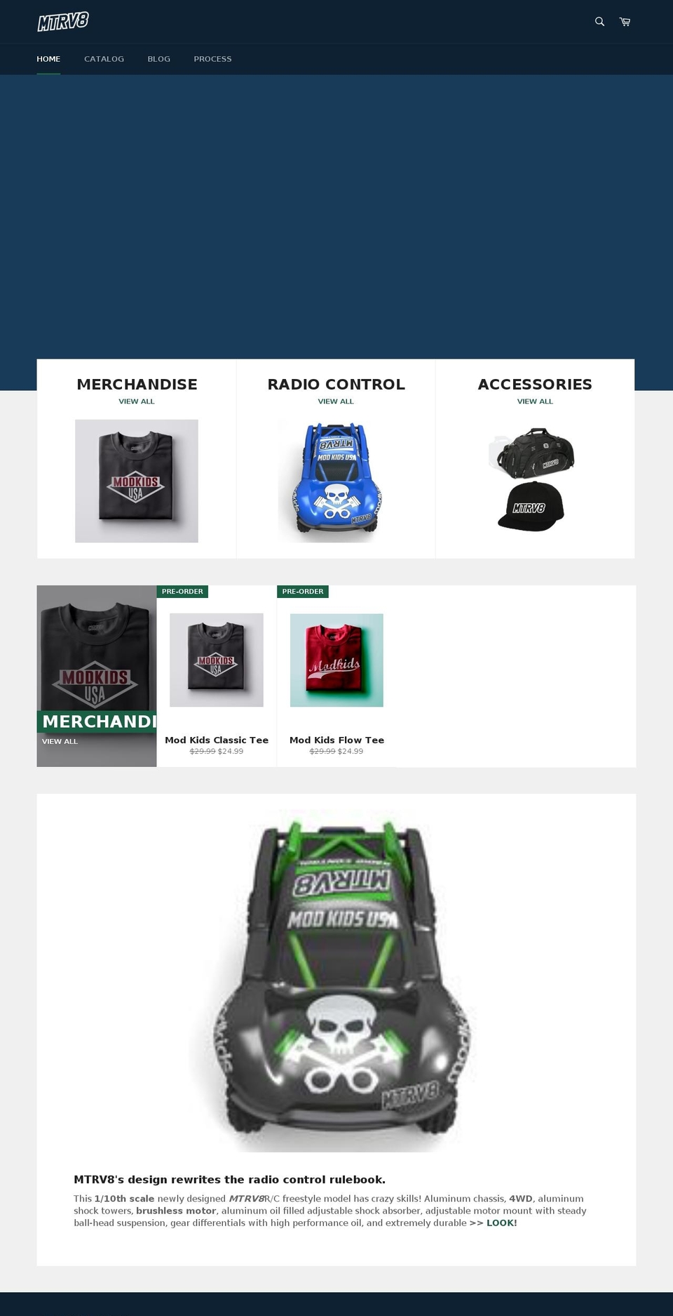 mtrv8.com — Shopify storefront screenshot