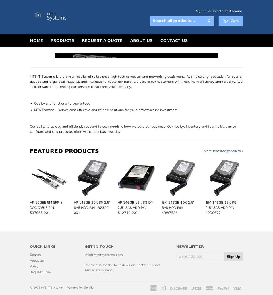 mtsitsystems.com shopify website screenshot