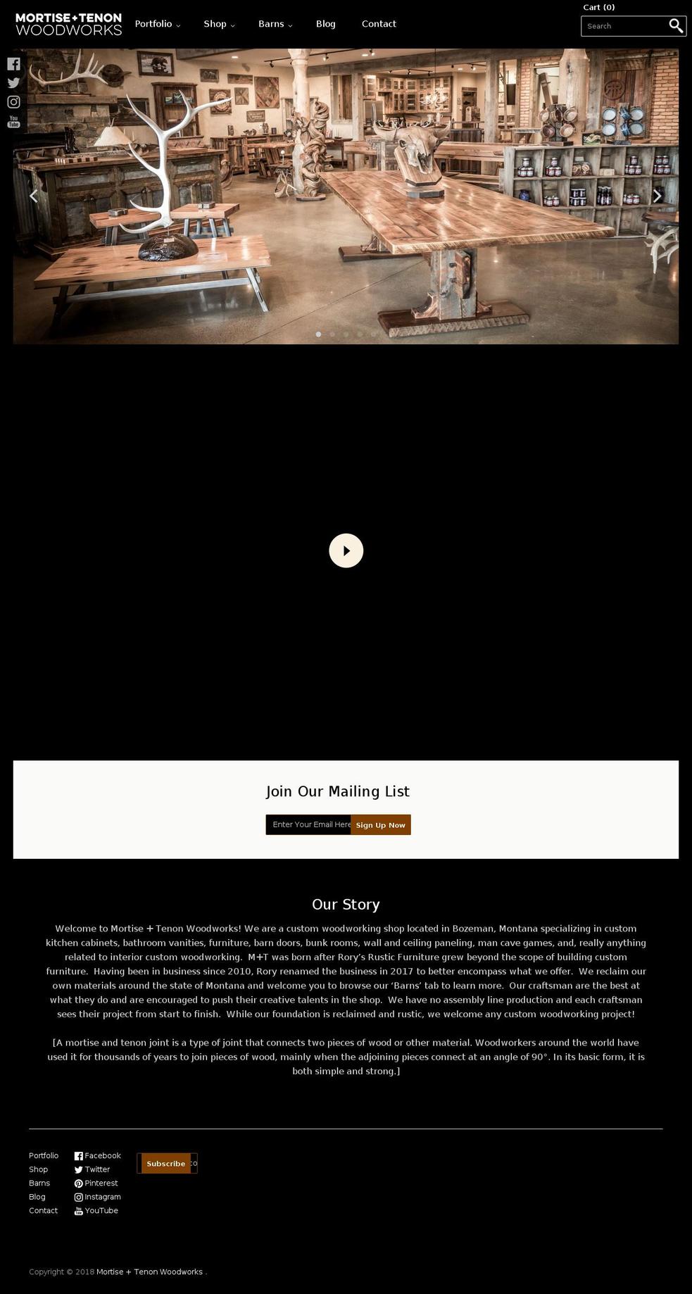 mtwoodworks.com — Shopify storefront screenshot