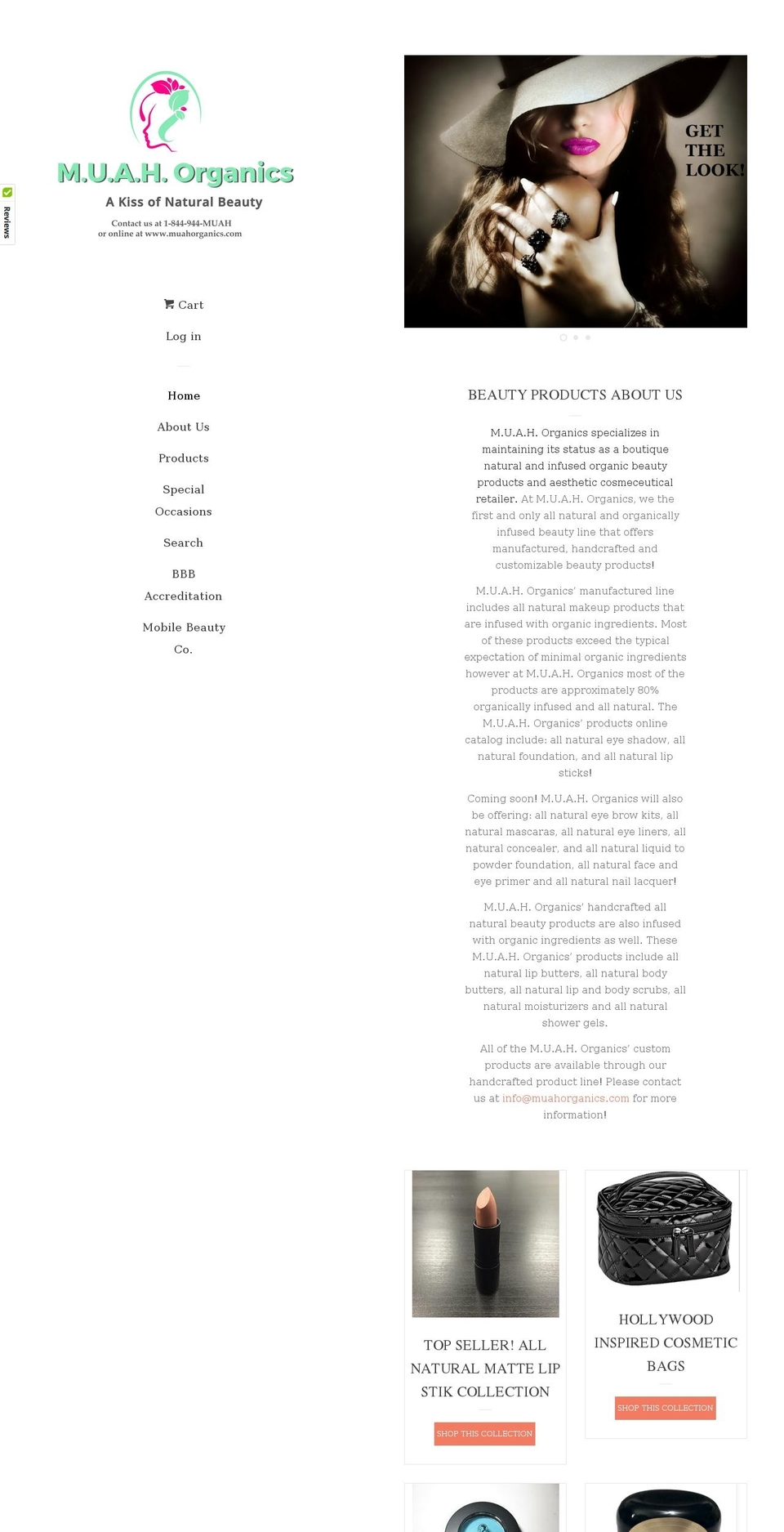 muahorganics.com shopify website screenshot