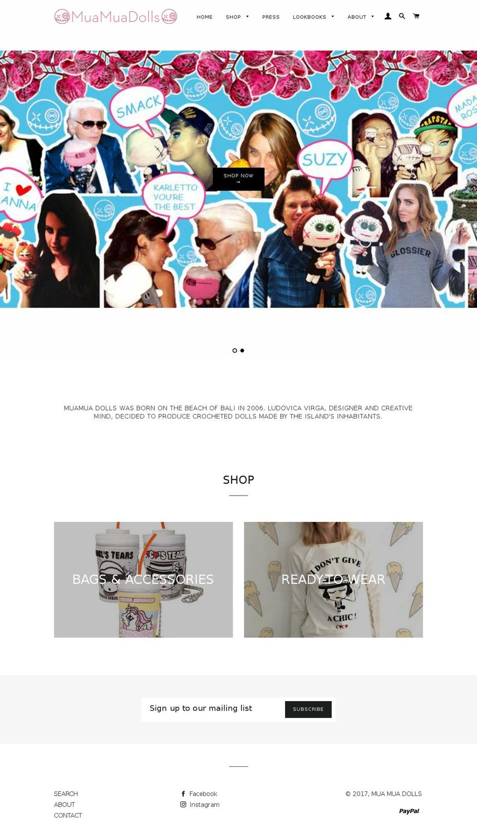 muamuadolls.it shopify website screenshot