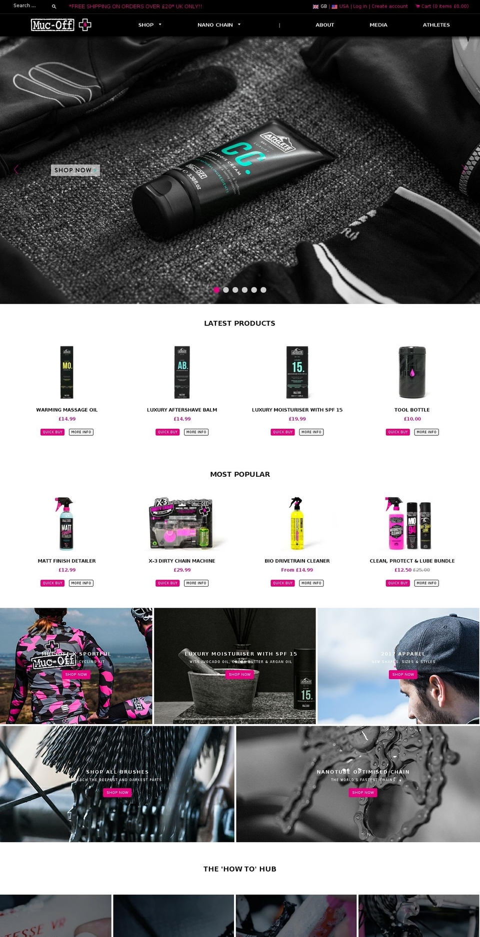 muc-off.co.uk shopify website screenshot