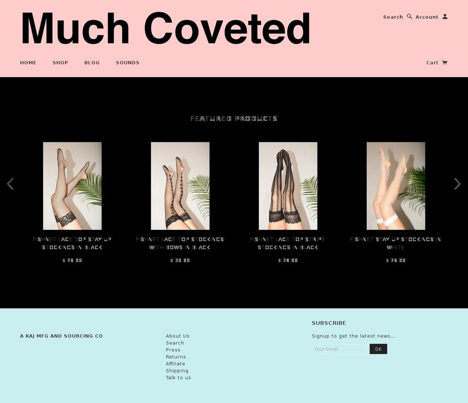 muchcoveted.com shopify website screenshot
