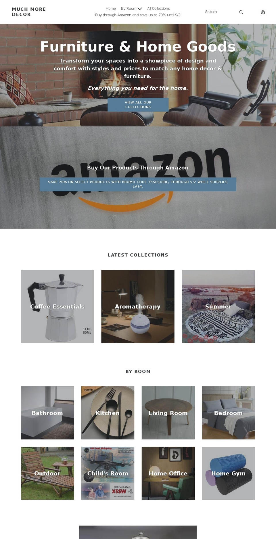 muchmoredecor.com — Shopify storefront screenshot