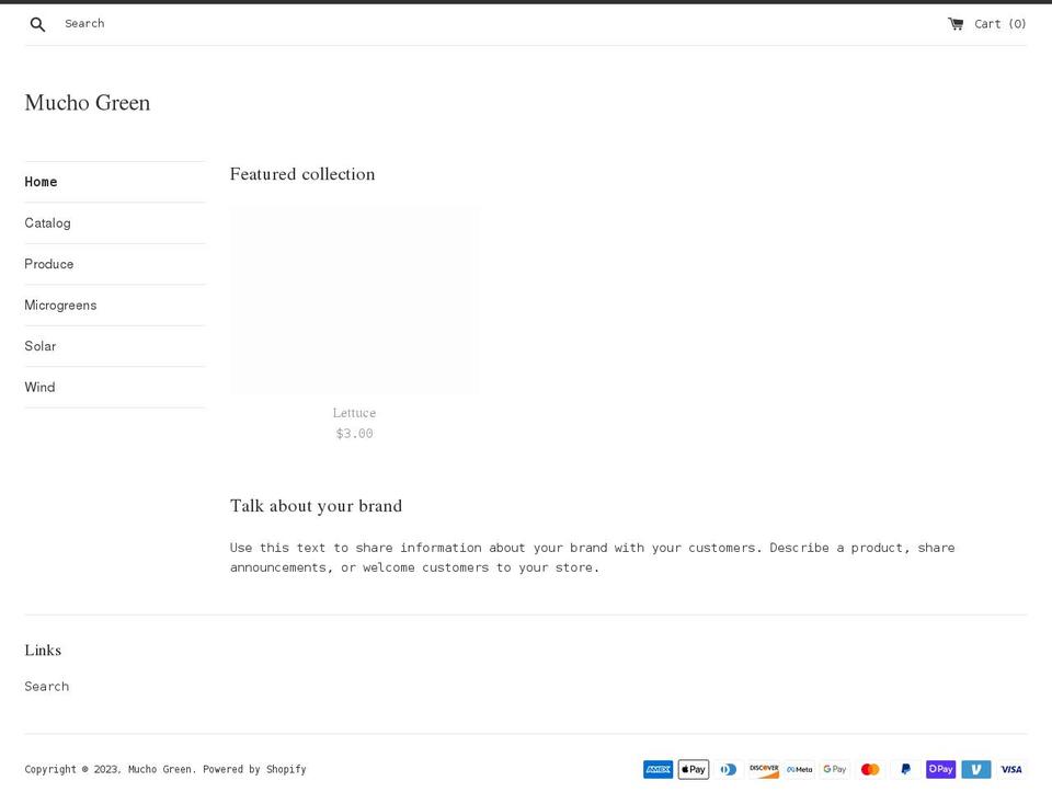 muchogreen.earth shopify website screenshot