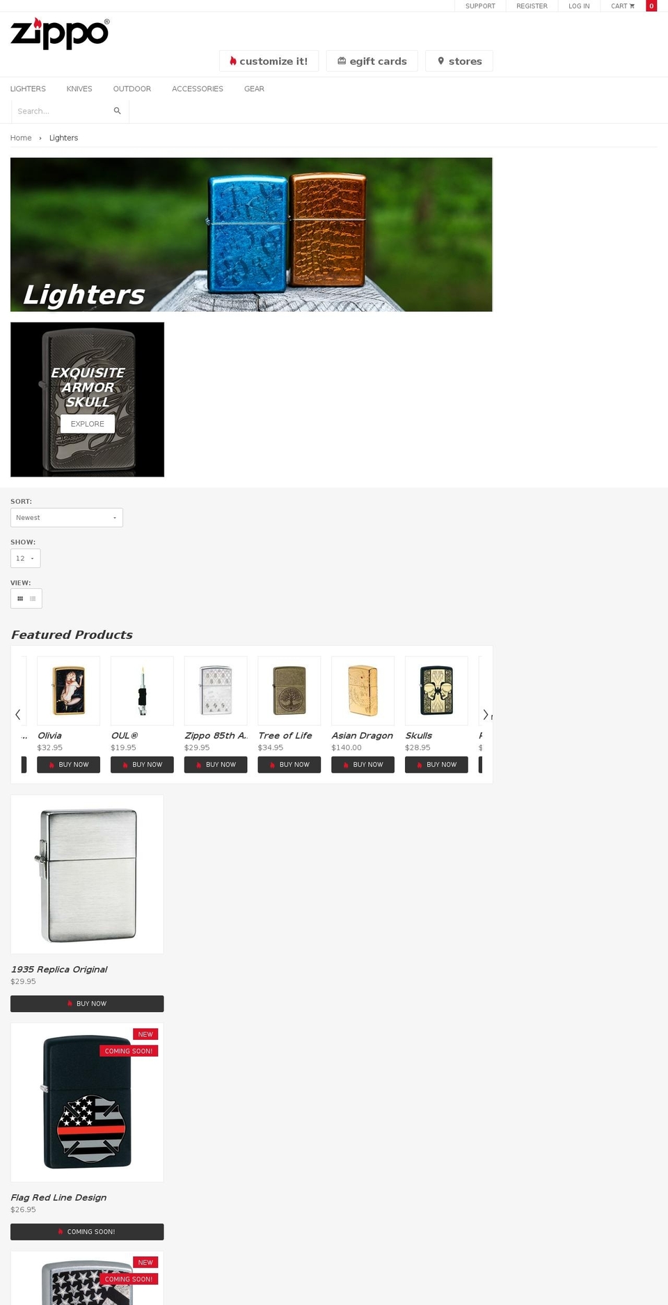 Zippo (Master) Shopify theme site example muchomaszippo.com