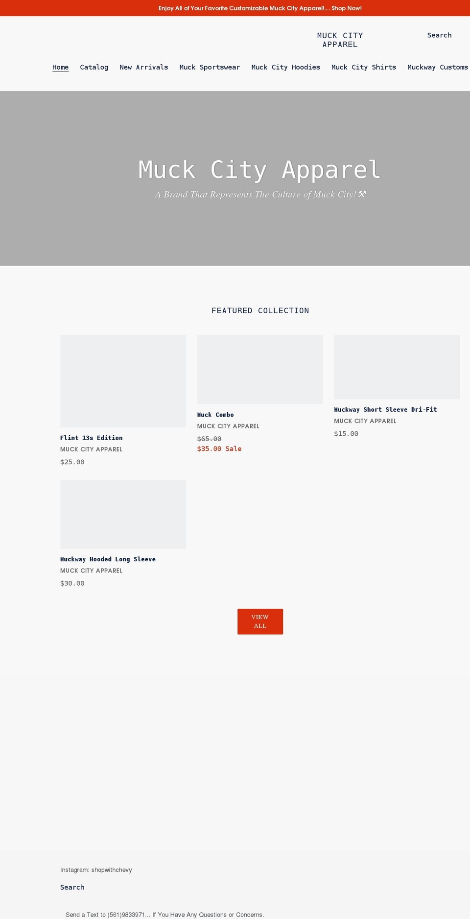 muckcityapparel.com shopify website screenshot