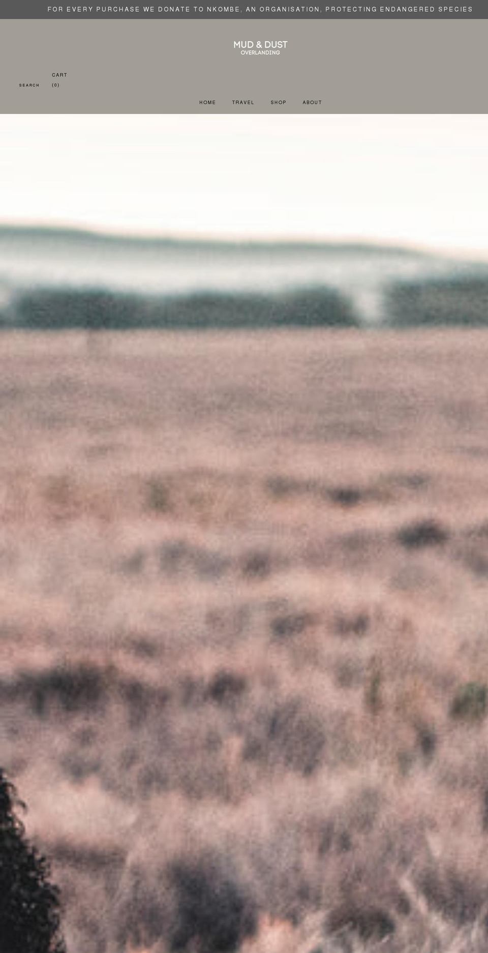 mud-dust-overlanding.com shopify website screenshot