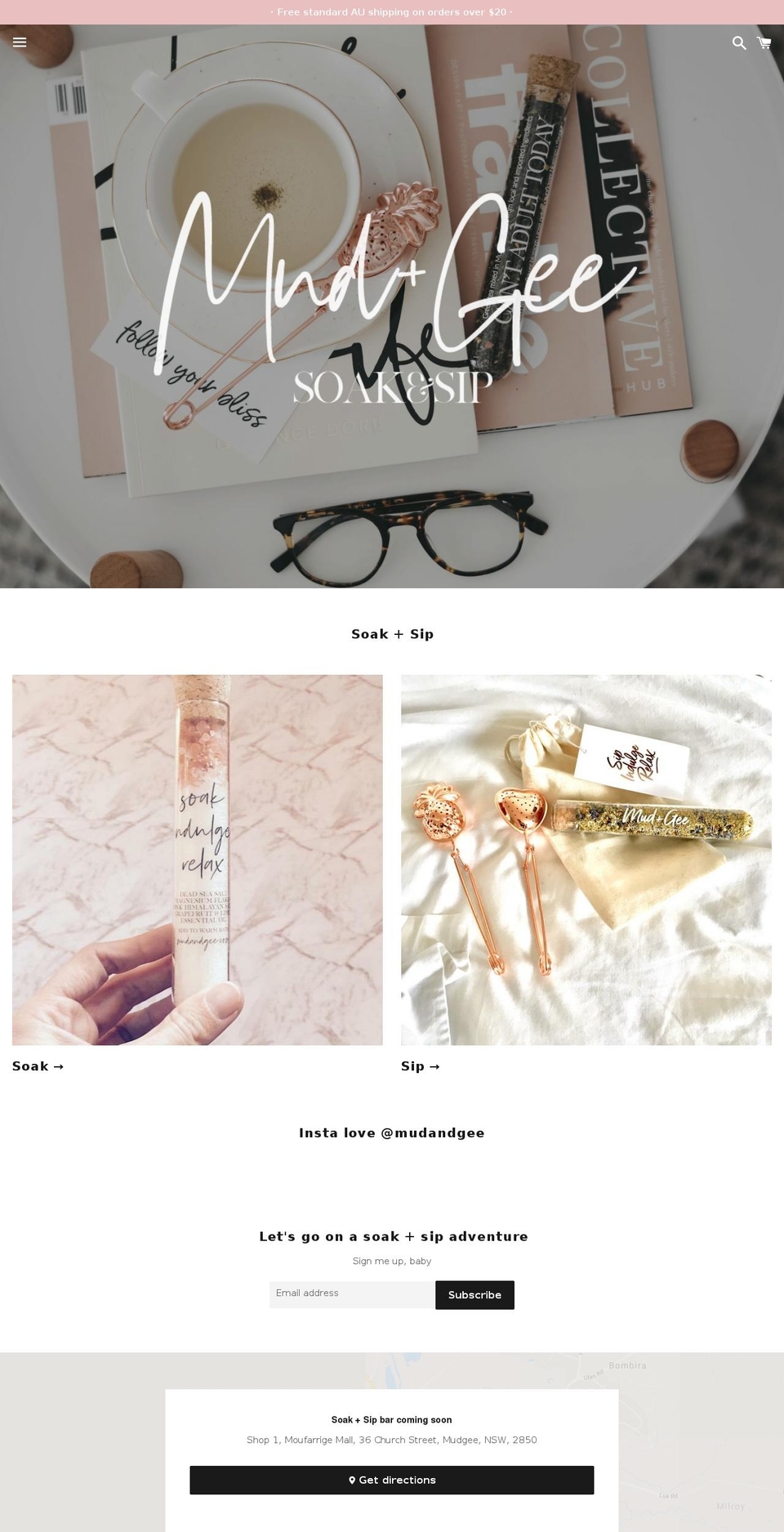 mudandgee.com — Shopify storefront screenshot