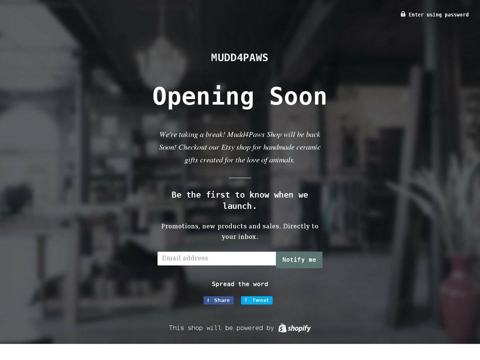 mudd4paws.com — Shopify storefront screenshot