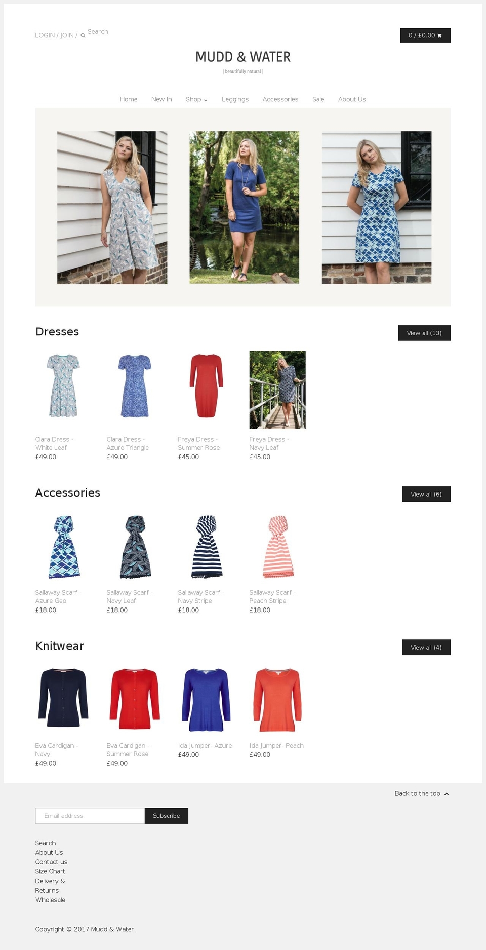 muddandwater.com shopify website screenshot