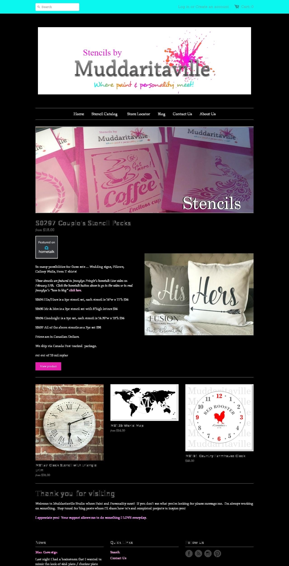 muddaritavillestudio.com shopify website screenshot